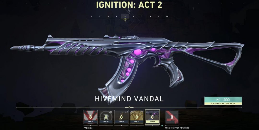 Ignition Act 2 battle pass rewards: polyfox, red alert and Hivemind Skins