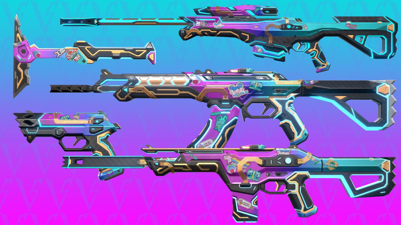 Valorant Glitchpop Skins | HD-images, Full Set, and Prices